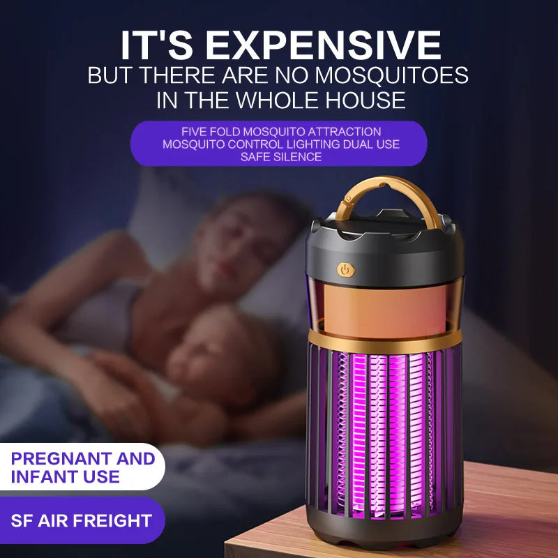 New 3 in 1 electric mosquito killer lamp portable USB fast charging outdoor night light electric shock mosquito killer lamp