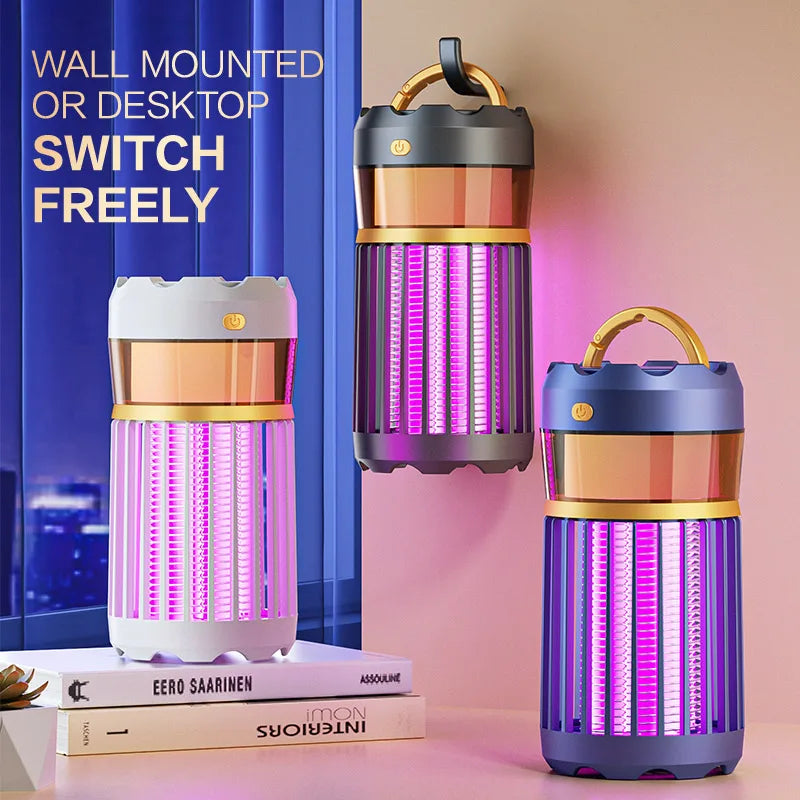 New 3 in 1 electric mosquito killer lamp portable USB fast charging outdoor night light electric shock mosquito killer lamp