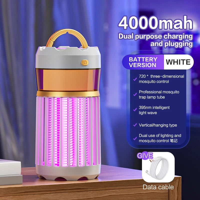 New 3 in 1 electric mosquito killer lamp portable USB fast charging outdoor night light electric shock mosquito killer lamp