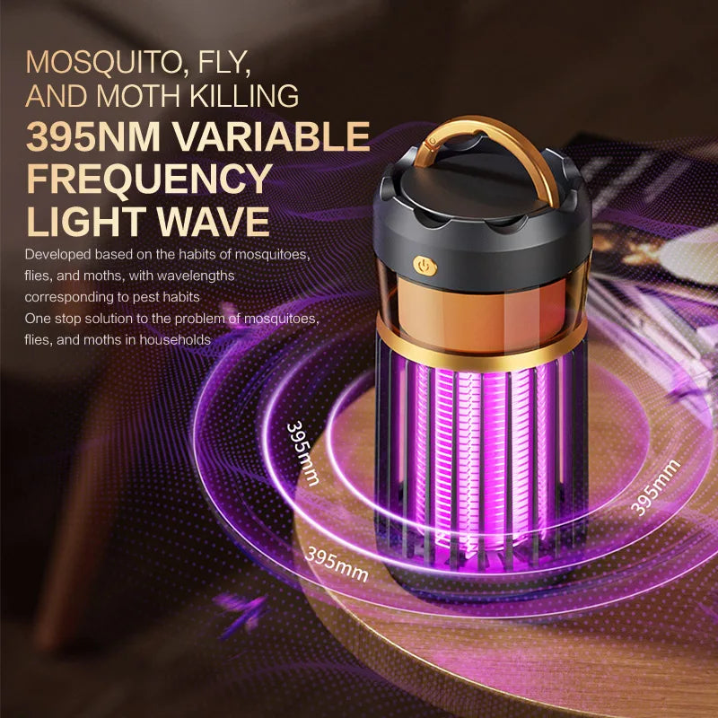 New 3 in 1 electric mosquito killer lamp portable USB fast charging outdoor night light electric shock mosquito killer lamp